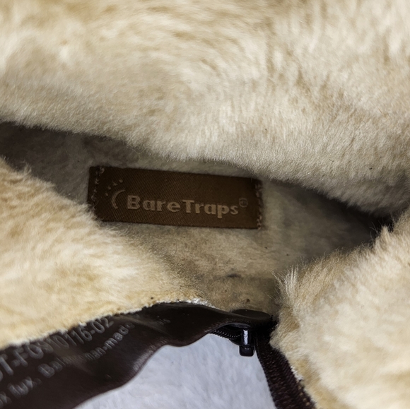 🐾 BareTraps Breesen Brown Suede Leather and Faux Fur Boots Size 7 - Picture 2 of 10